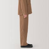 紳士　木の実から作ったカポック混キャンバスワイドパンツ