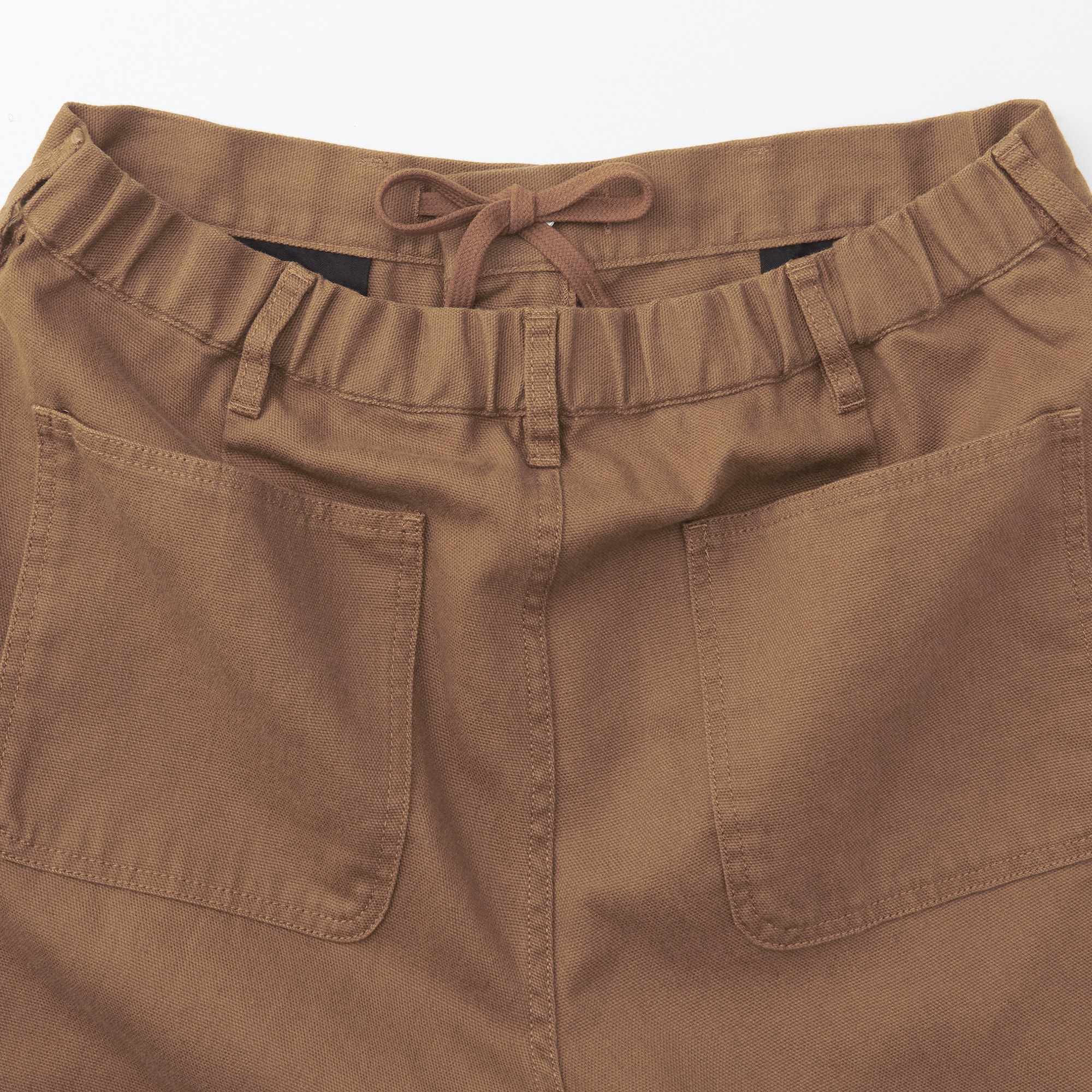 紳士　木の実から作ったカポック混キャンバスワイドパンツ