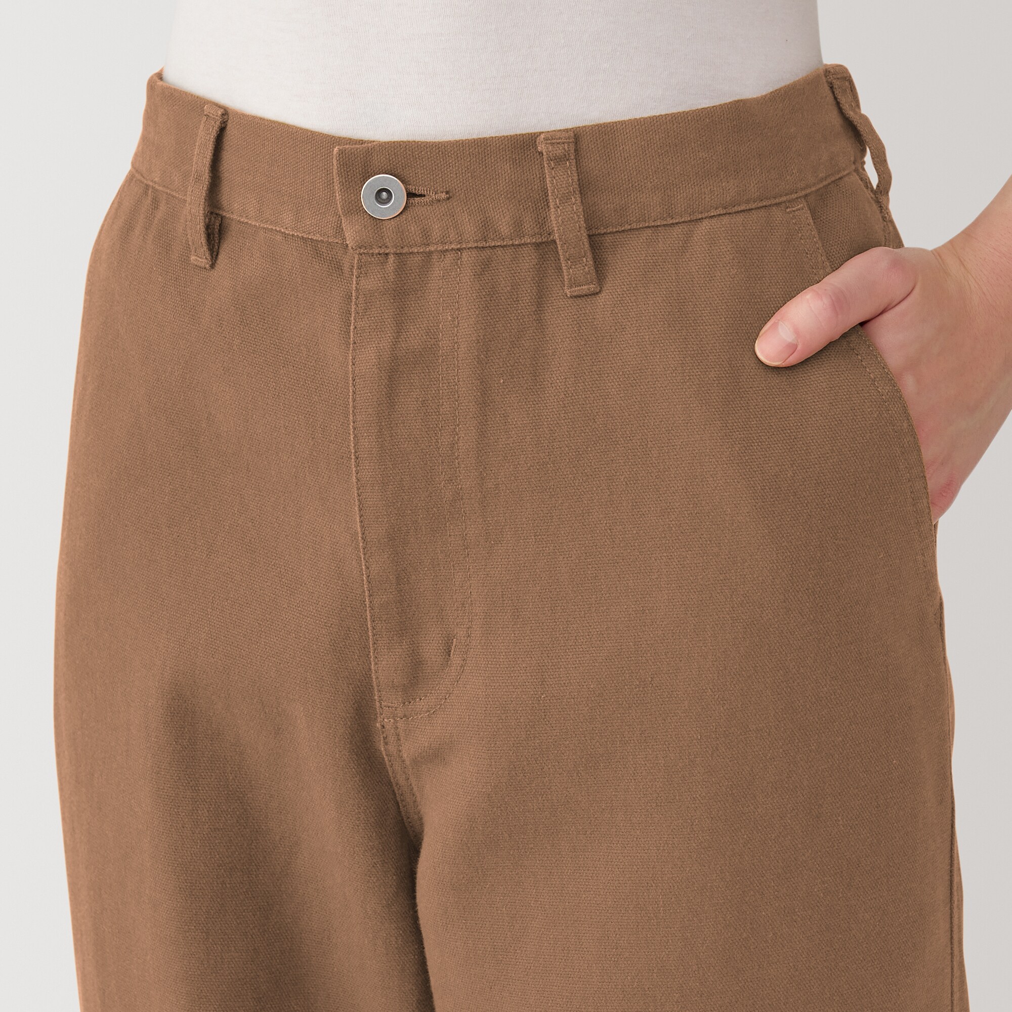 紳士 木の実から作ったカポック混キャンバスワイドパンツ | 無印良品