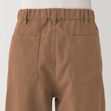 紳士　木の実から作ったカポック混キャンバスワイドパンツ