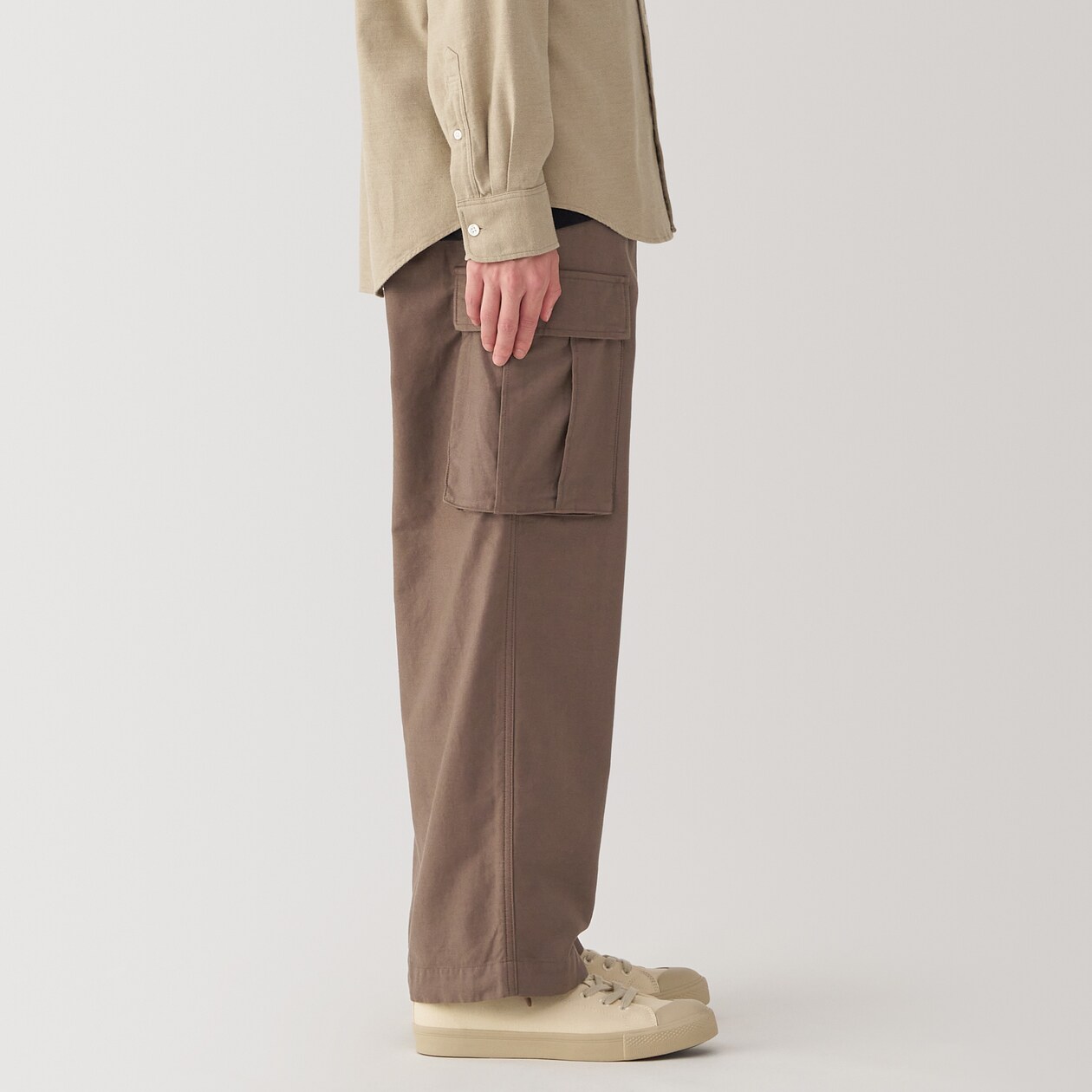 紳士　洗いざらしイージーカーゴパンツ