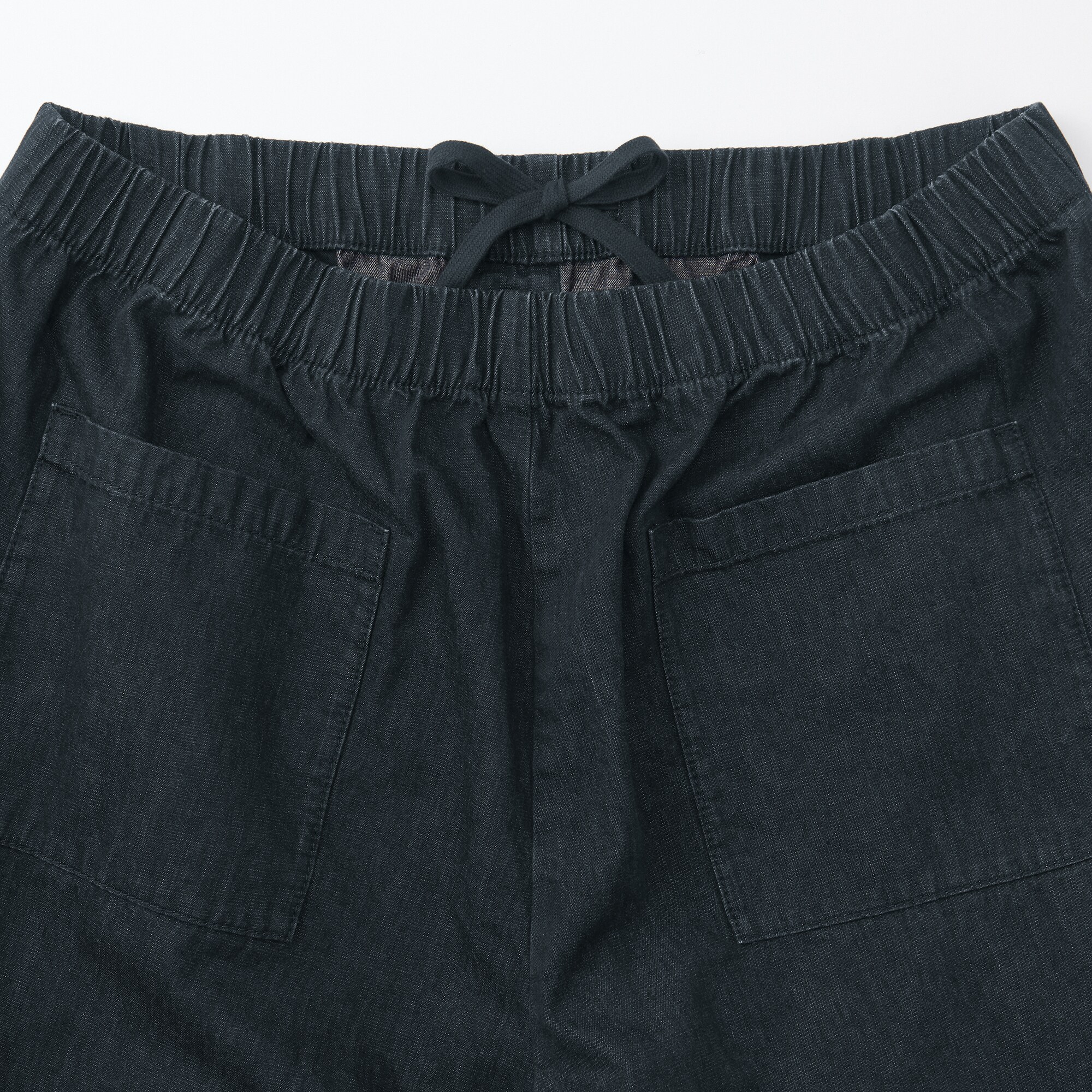 紳士 洗いざらしデニムイージーパンツ 黒 | 無印良品