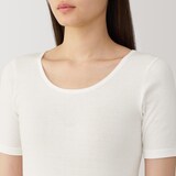 婦人　あったか綿　半袖Ｔシャツ