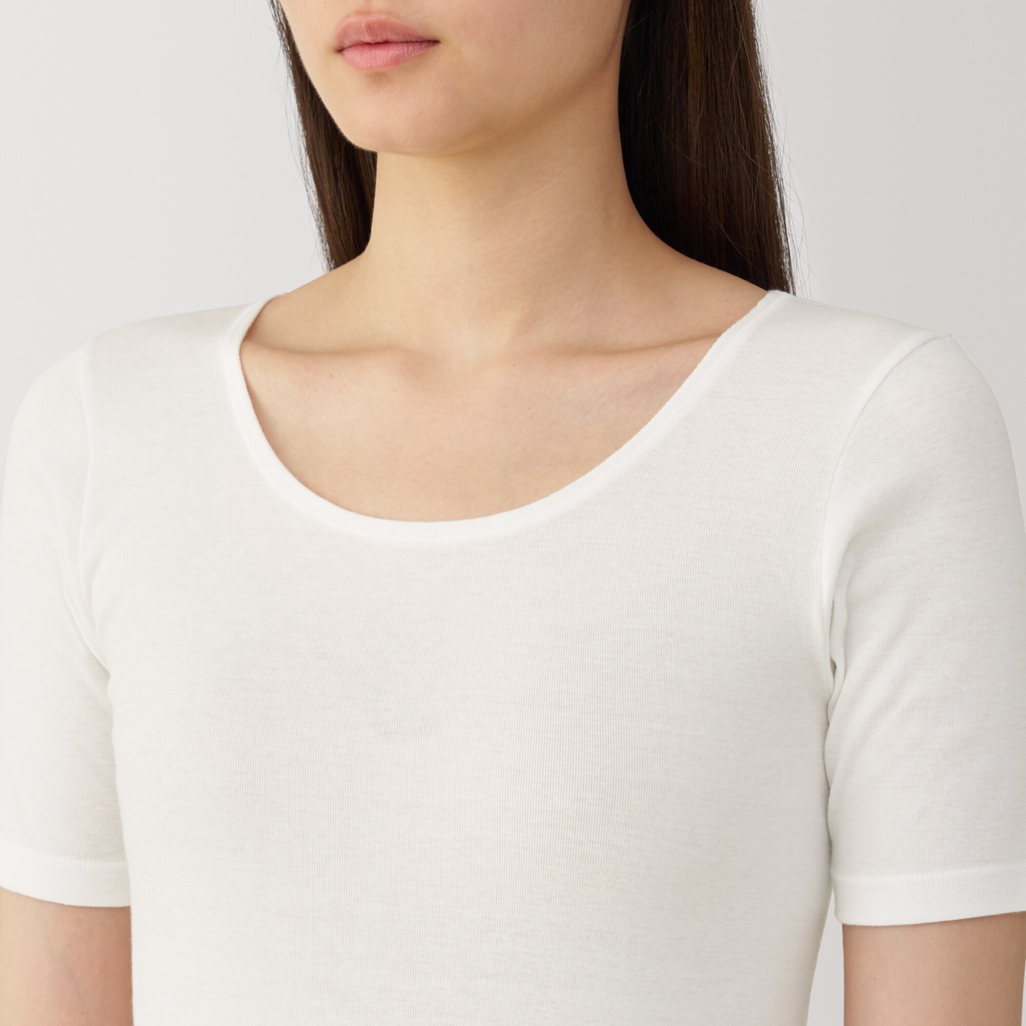 婦人　あったか綿　半袖Ｔシャツ