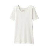 婦人　あったか綿　半袖Ｔシャツ