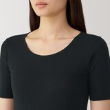 婦人　あったか綿　半袖Ｔシャツ