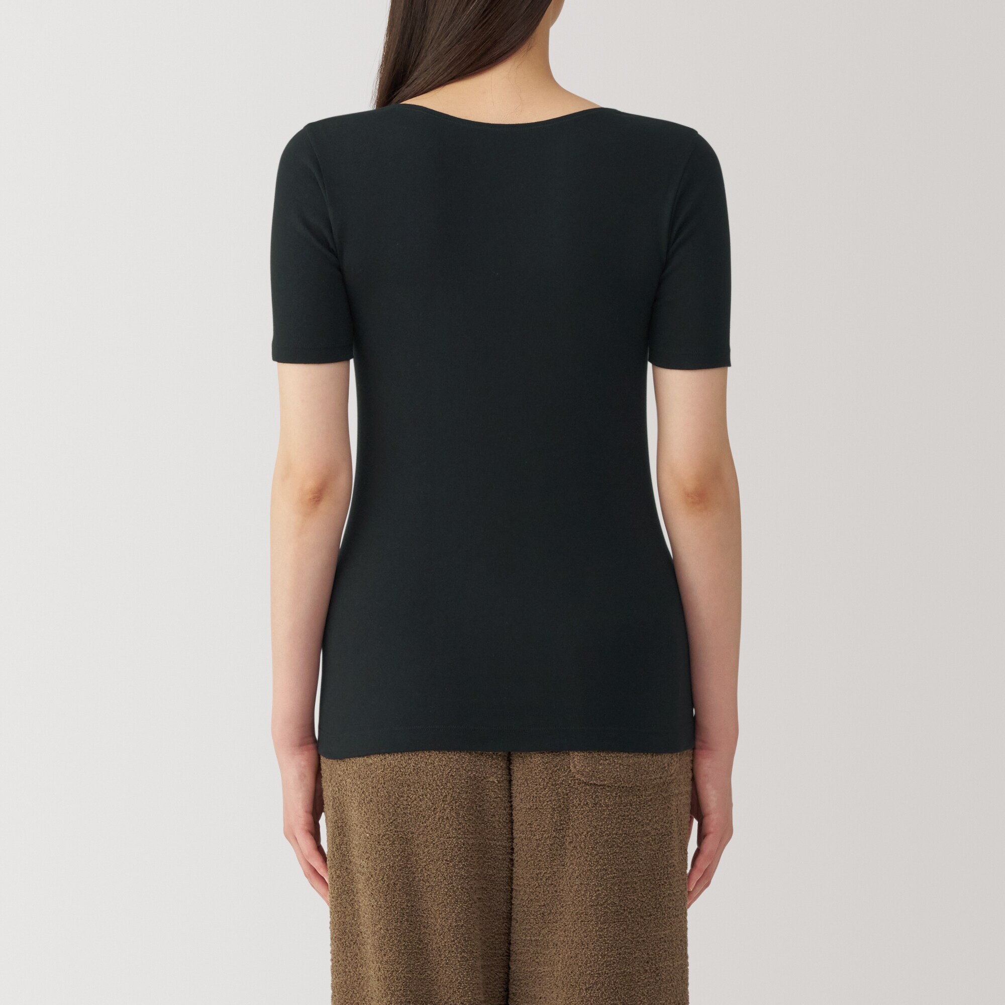 婦人　あったか綿　半袖Ｔシャツ