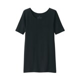 婦人　あったか綿　半袖Ｔシャツ