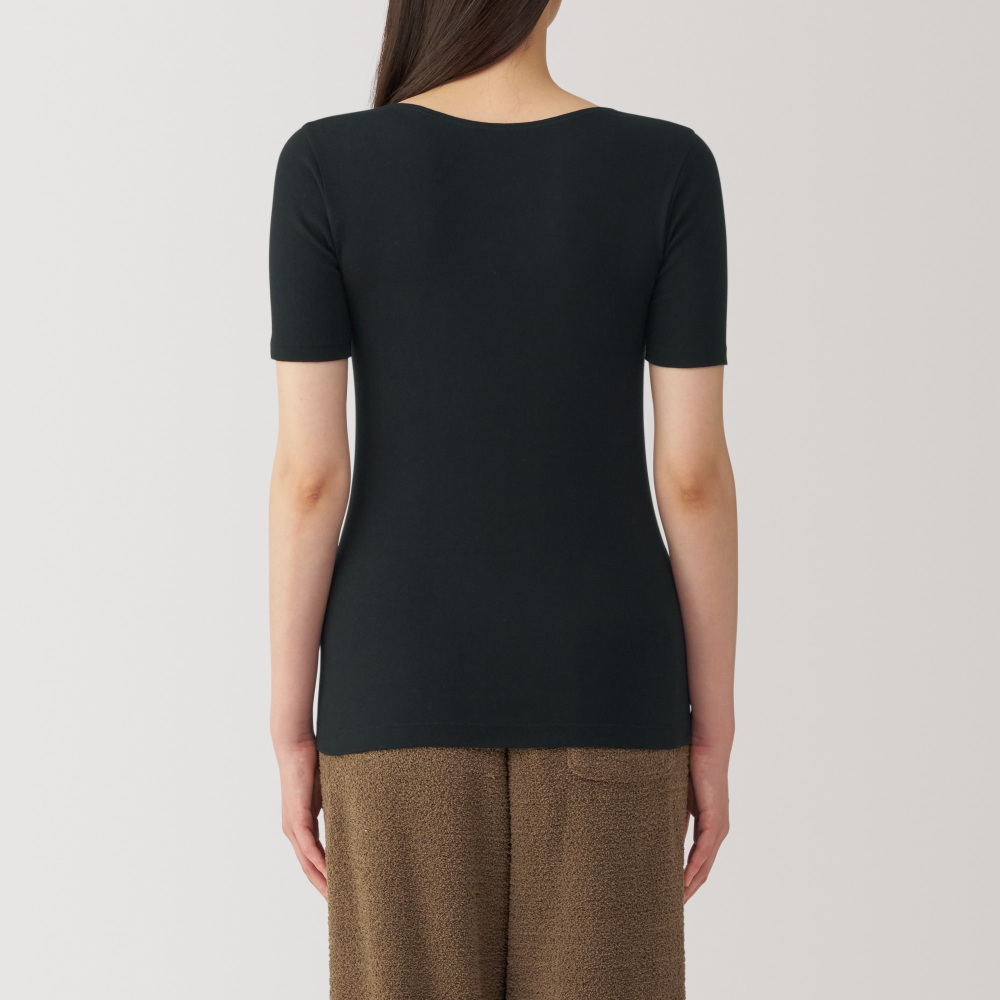 婦人　あったか綿　半袖Ｔシャツ