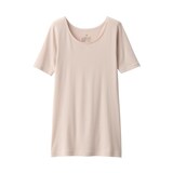 婦人　あったか綿　半袖Ｔシャツ