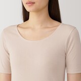 婦人　あったか綿　半袖Ｔシャツ