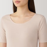 婦人　あったか綿　半袖Ｔシャツ