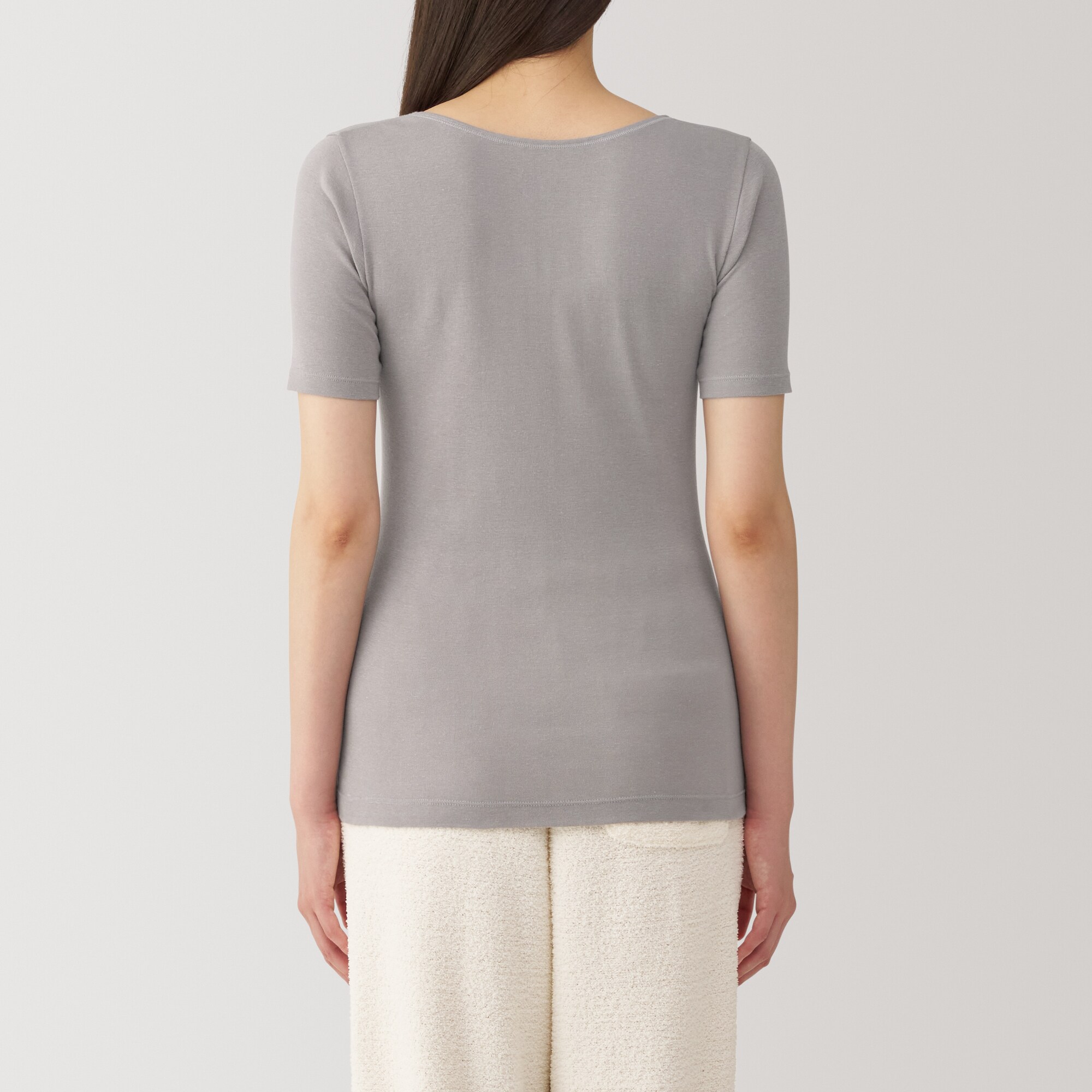 婦人　あったか綿　半袖Ｔシャツ