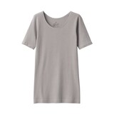 婦人　あったか綿　半袖Ｔシャツ