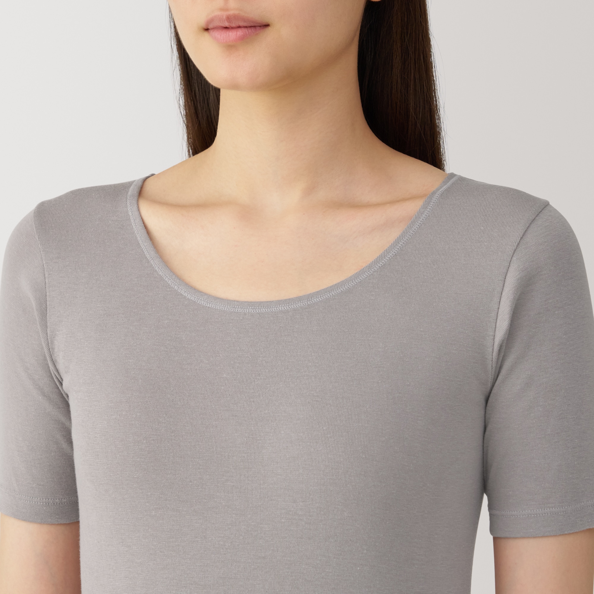 婦人　あったか綿　半袖Ｔシャツ