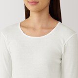 婦人　あったか綿　クルーネック長袖Ｔシャツ