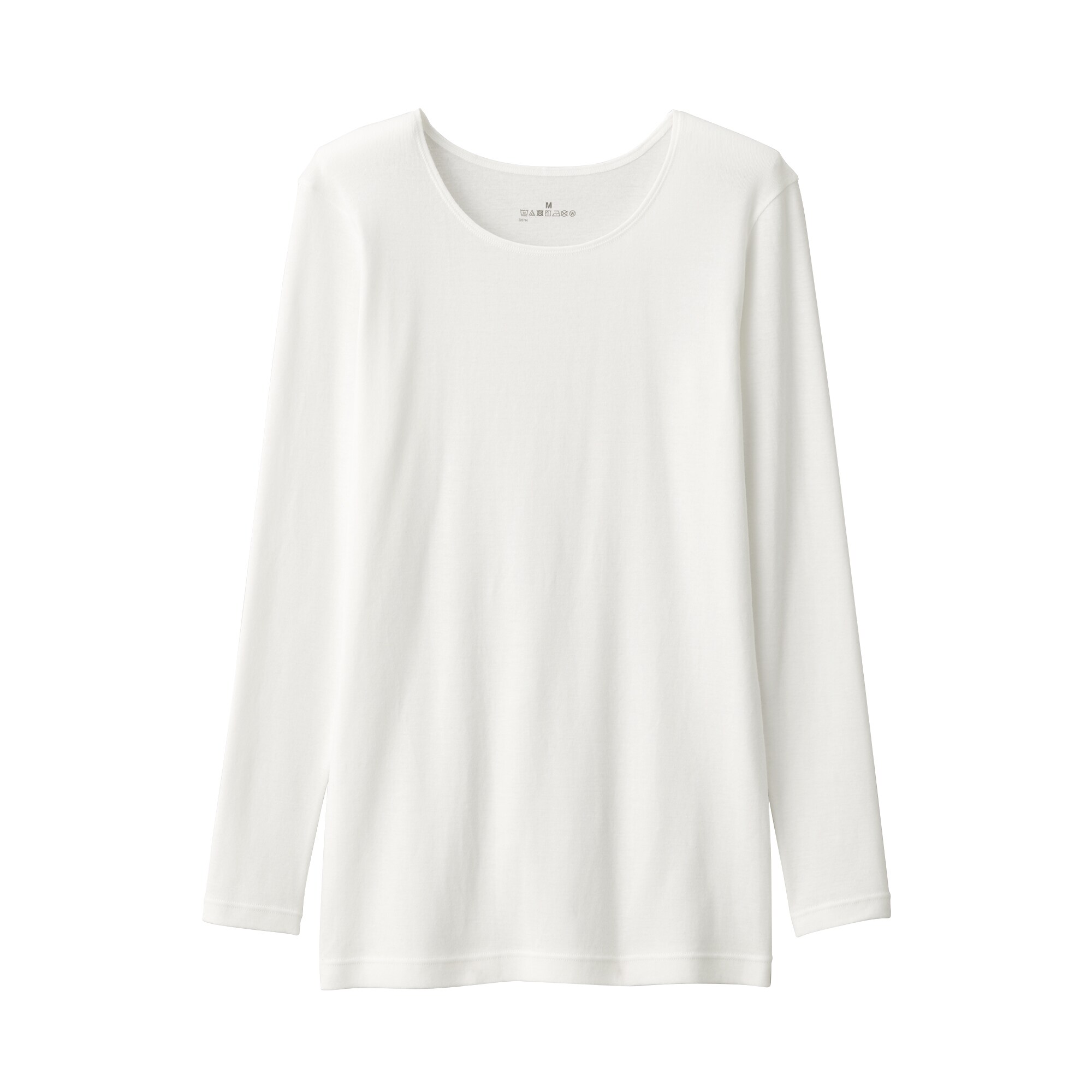 婦人　あったか綿　クルーネック長袖Ｔシャツ