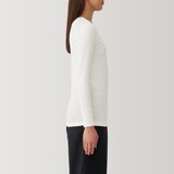 婦人　あったか綿　クルーネック長袖Ｔシャツ