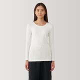 婦人　あったか綿　クルーネック長袖Ｔシャツ