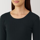 婦人　あったか綿　クルーネック長袖Ｔシャツ