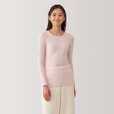 婦人　あったか綿　クルーネック長袖Ｔシャツ