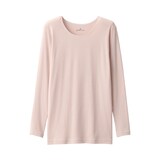 婦人　あったか綿　クルーネック長袖Ｔシャツ
