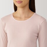 婦人　あったか綿　クルーネック長袖Ｔシャツ