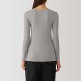 婦人　あったか綿　クルーネック長袖Ｔシャツ