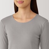 婦人　あったか綿　クルーネック長袖Ｔシャツ