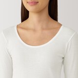 婦人　あったか綿　Ｕネック八分袖Ｔシャツ