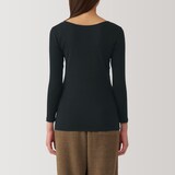 婦人　あったか綿　Ｕネック八分袖Ｔシャツ