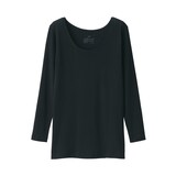 婦人　あったか綿　Ｕネック八分袖Ｔシャツ