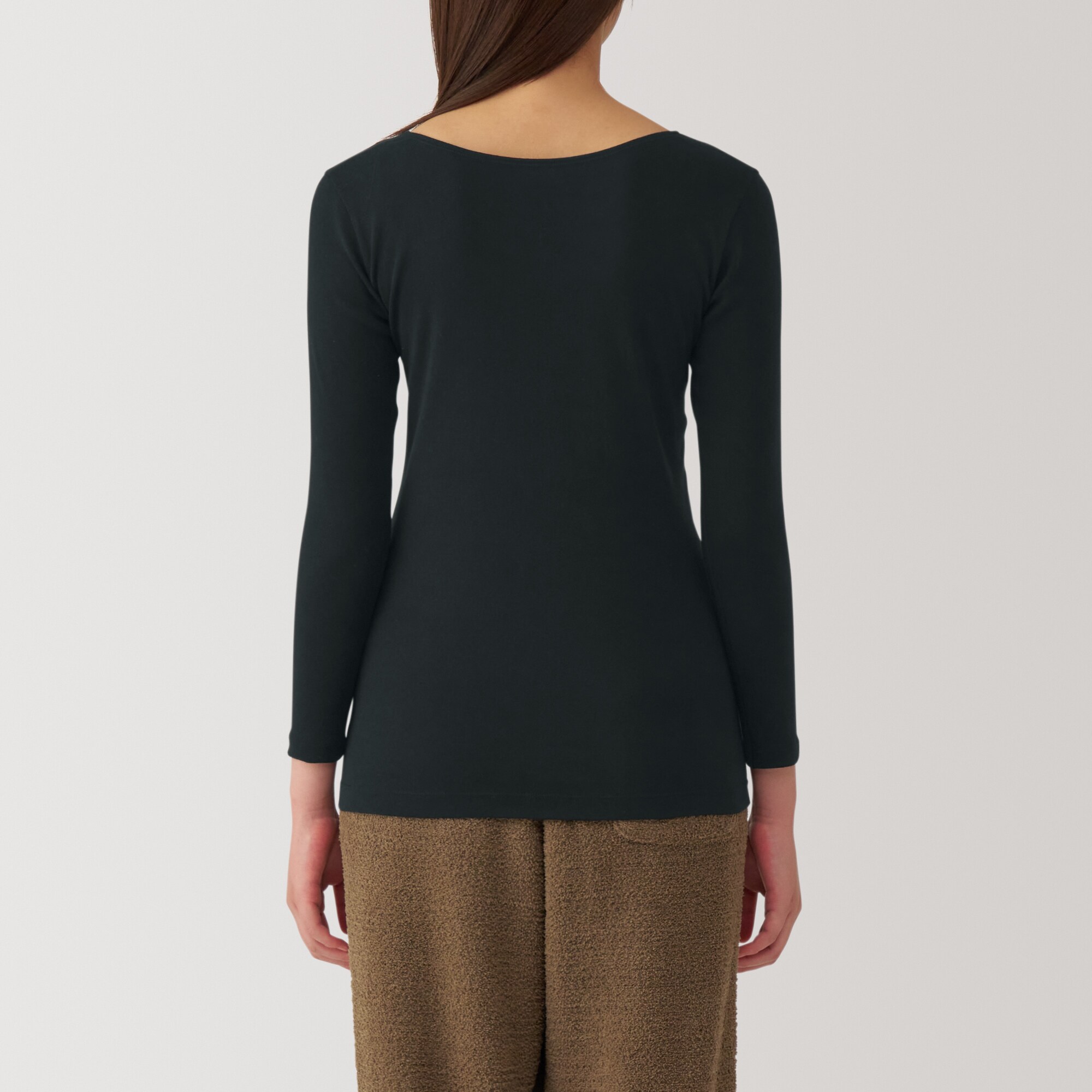 婦人　あったか綿　Ｕネック八分袖Ｔシャツ