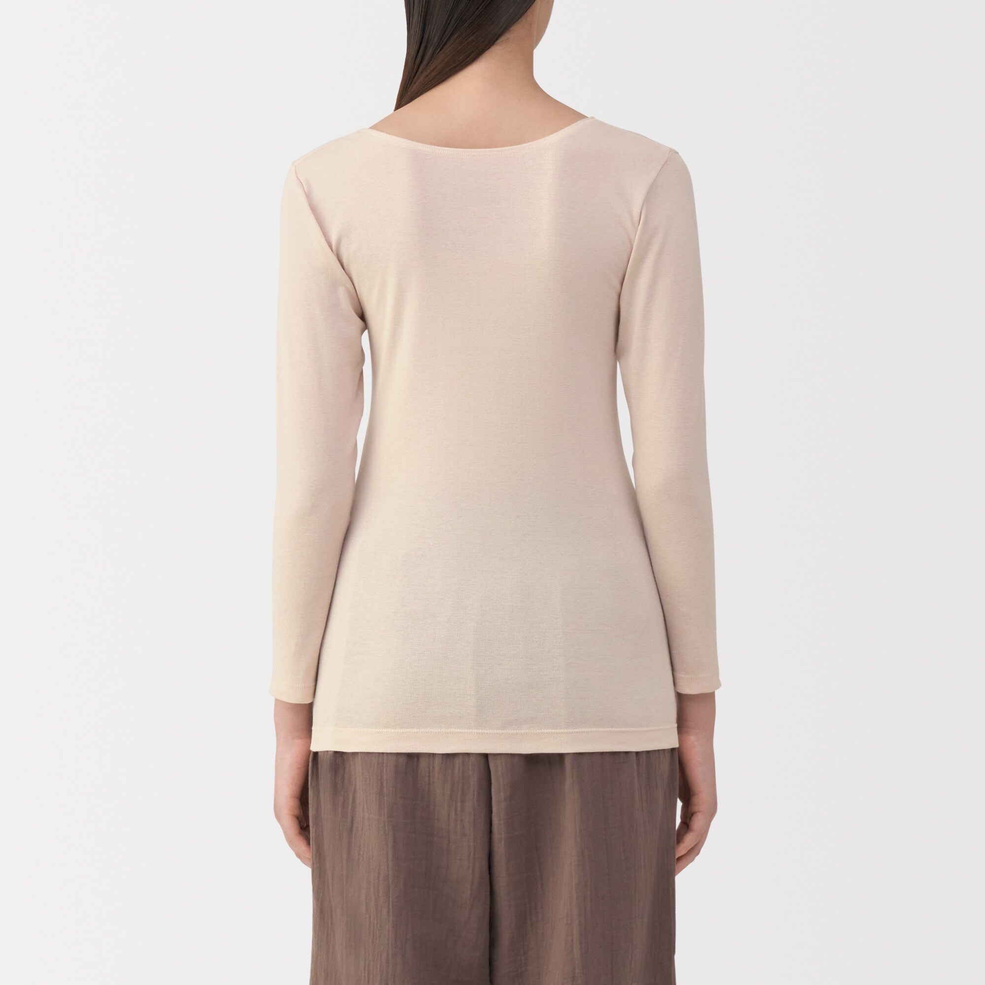 婦人　あったか綿　Ｕネック八分袖Ｔシャツ