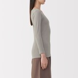 婦人　あったか綿　Ｕネック八分袖Ｔシャツ