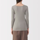 婦人　あったか綿　Ｕネック八分袖Ｔシャツ