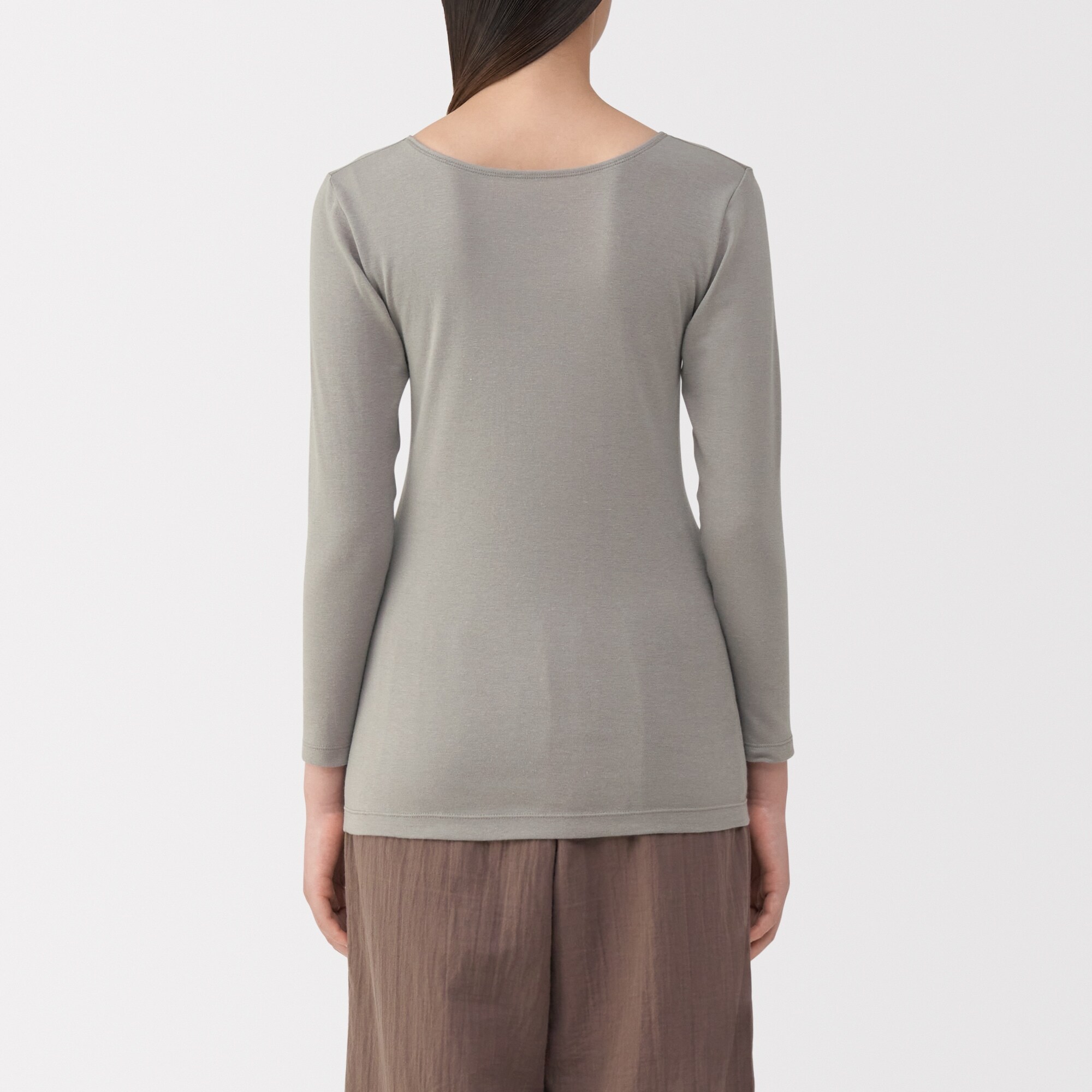 婦人　あったか綿　Ｕネック八分袖Ｔシャツ