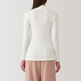 婦人　あったか綿　ハイネックＴシャツ