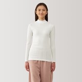 婦人　あったか綿　ハイネックＴシャツ