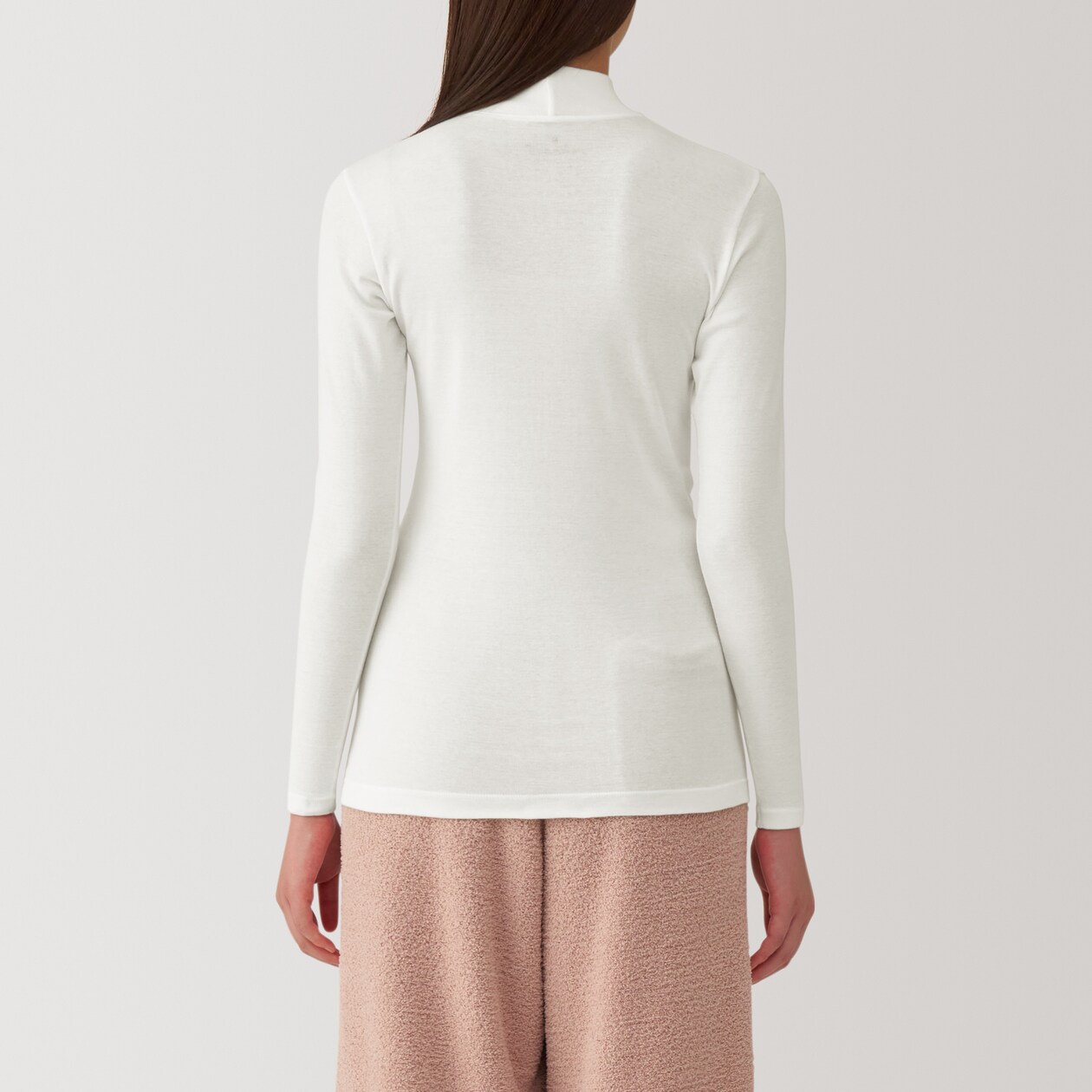 婦人　あったか綿　ハイネックＴシャツ