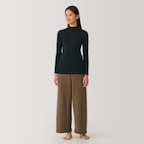 婦人　あったか綿　ハイネックＴシャツ