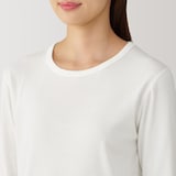 婦人　あったか綿　厚手　クルーネック長袖Ｔシャツ