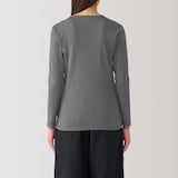 婦人　あったか綿　厚手　クルーネック長袖Ｔシャツ