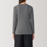 婦人　あったか綿　厚手　クルーネック長袖Ｔシャツ