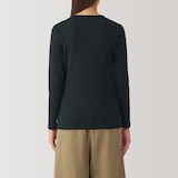 婦人　あったか綿　厚手　クルーネック長袖Ｔシャツ