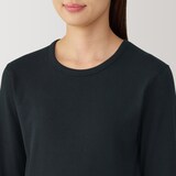 婦人　あったか綿　厚手　クルーネック長袖Ｔシャツ