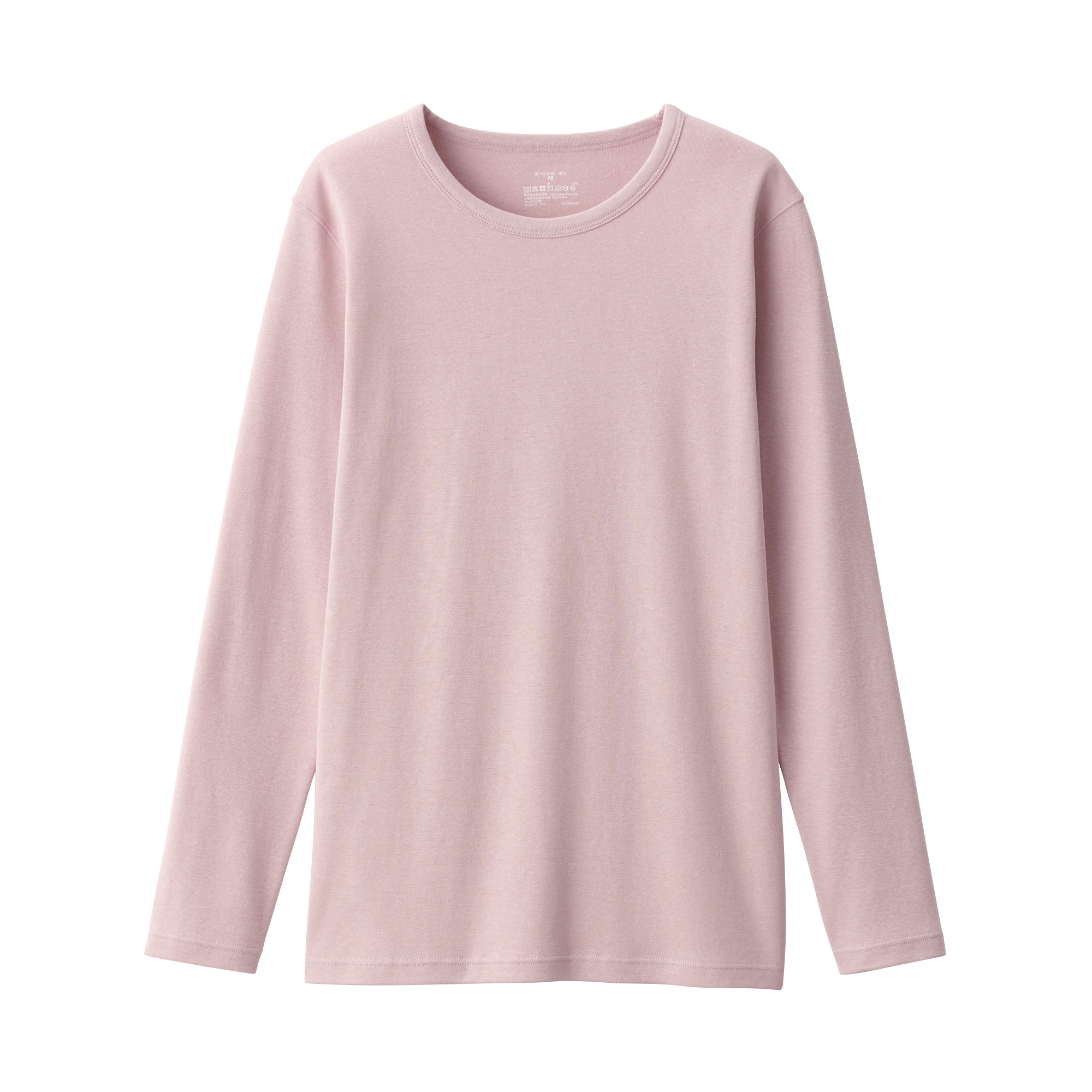 婦人　あったか綿　厚手　クルーネック長袖Ｔシャツ