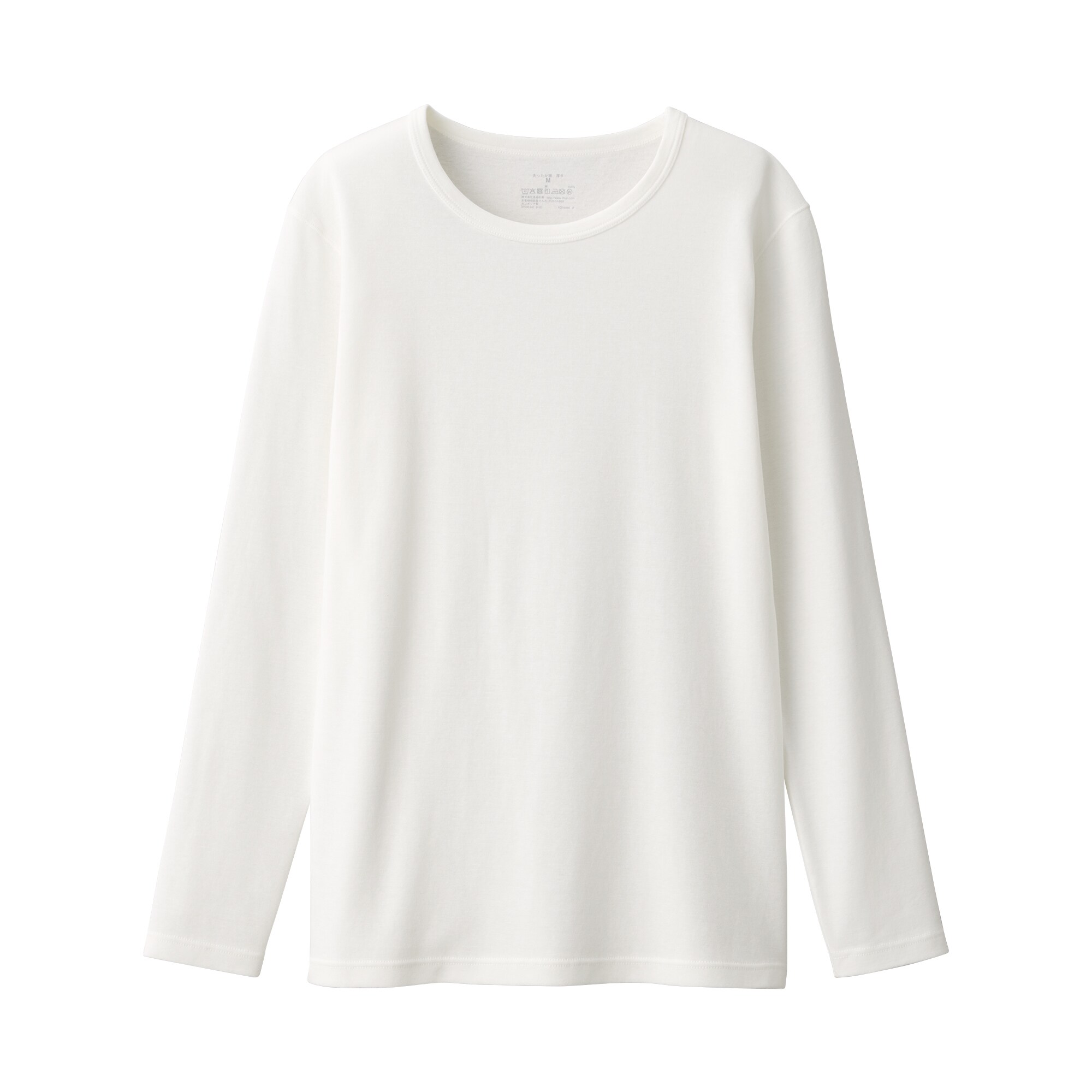 婦人　あったか綿　厚手　クルーネック長袖Ｔシャツ