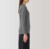 婦人　あったか綿　厚手　クルーネック長袖Ｔシャツ