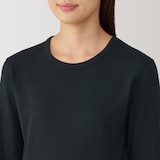 婦人　あったか綿　厚手　クルーネック長袖Ｔシャツ
